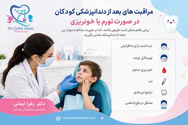 مراقبت های بعد از دندانپزشکی کودکان