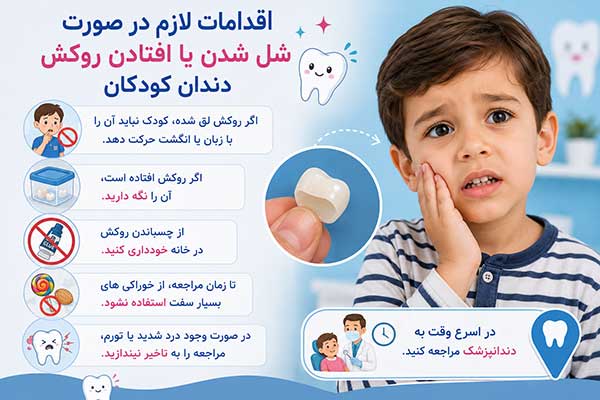 مراقبت های بعد از روکش دندان کودکان